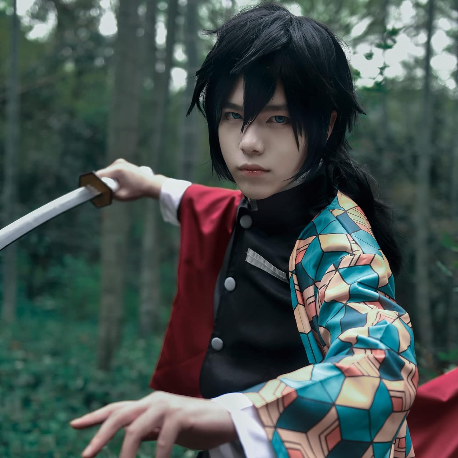 Mitsuri Cosplay Anime Tanjiro Zenitsu Costume Adult Outfit image 4