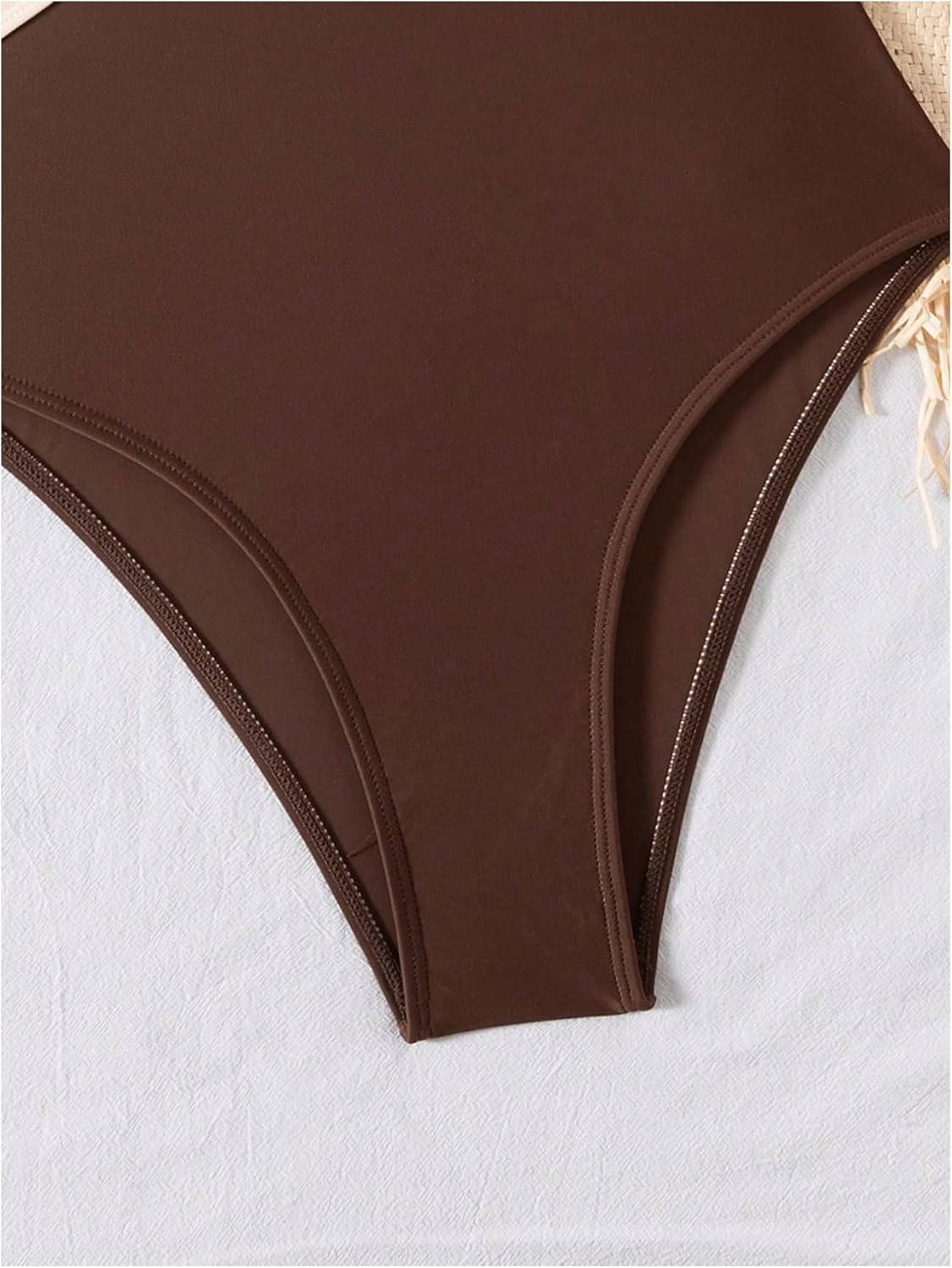 Verdusa Women's Colorblock One Piece Swimsuit Deep V Neck Cut Out Monokini Beach Vacation Bathing Suit - Image 5