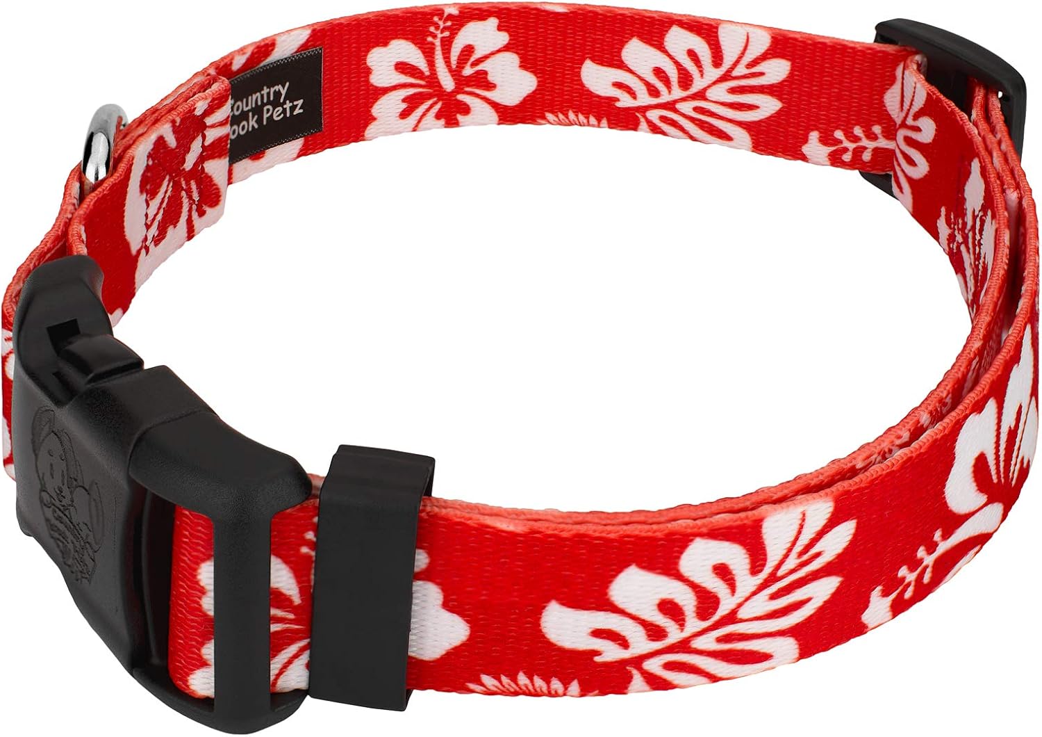 Country Brook Petz - Red Hawaiian Everyday Dog Collar - Made in The U.S.A. - Summer Breeze Collection Featuring Sunny Designs (1/2 Inch, Extra Small) image 3