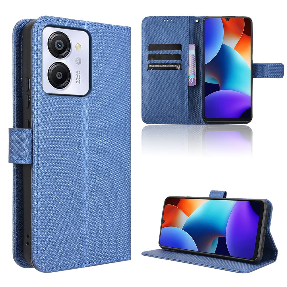 For Blackview COLOR 8/OSCAL MODERN 8 ケース 手帳型【BAOLINTX】高級PUレザー 携帯ケース 耐衝撃 軽量 薄型 カード収納 横置き機能 対応 指紋防止 カバー マグネット 全面保護 Blackview COLOR 8/OSCAL MODERN 8 カバー (ブルー)