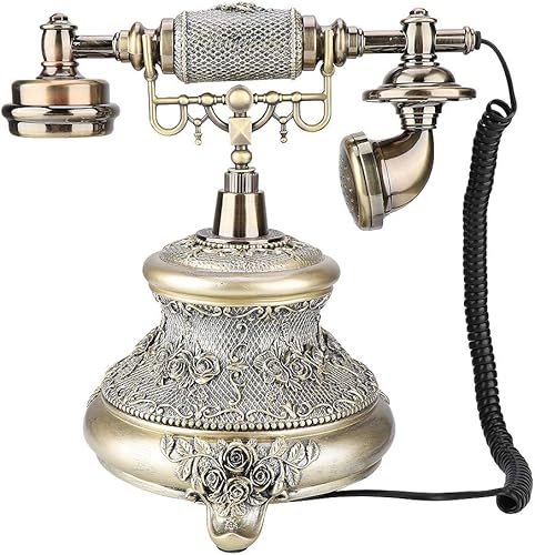 Miniatura 9 de Teléfono retro, teléfonos fijos antiguos europeos para el hogar con pantalla LCD de botón adecuado para decoración del hogar, oficina, decoración de