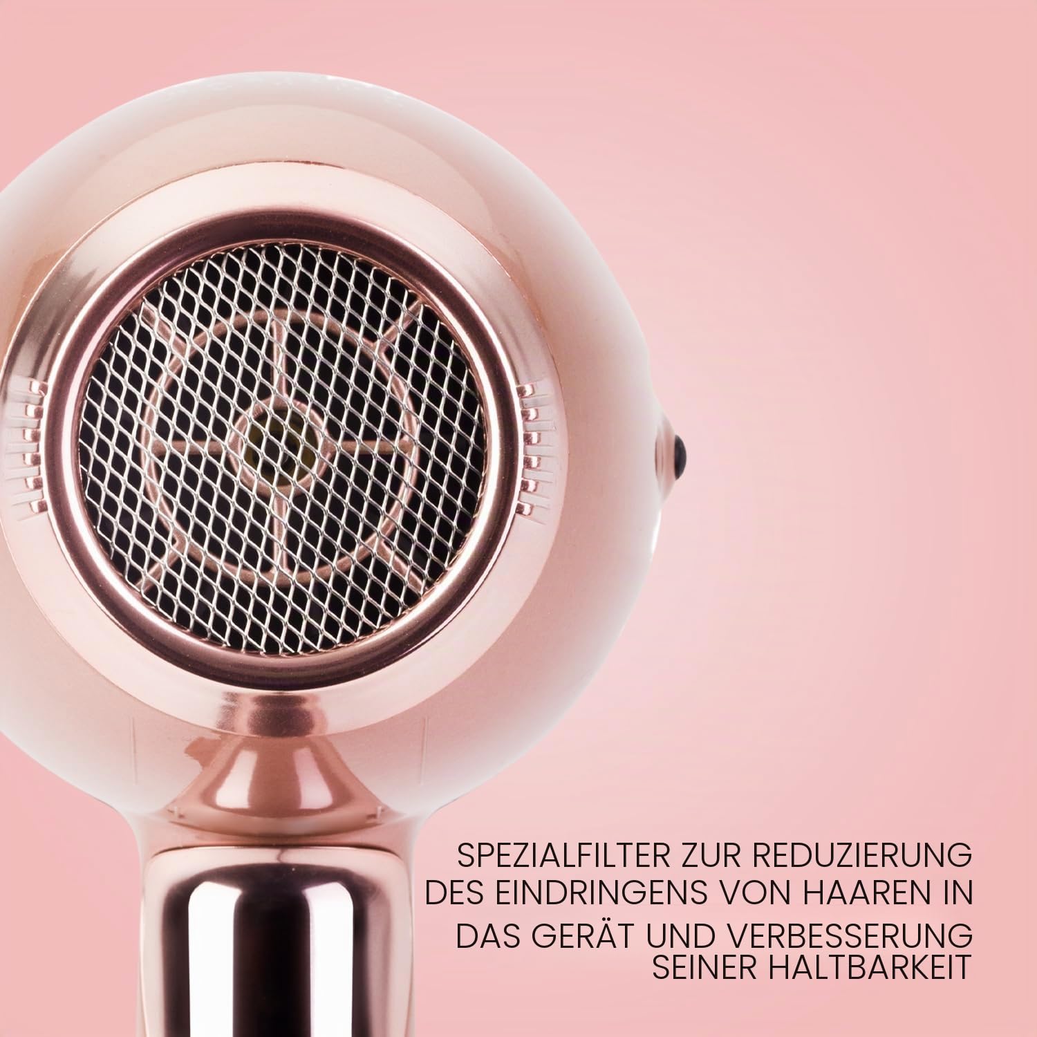 Haartrockner elchim 3900 Healthy Ionic Venetian Roségold, Schuko-Stecker mit Baumwollbeutel – Professioneller Haartrockner Made in Italy – leicht und leise, reduzierte Trocknung 30%, 2400 W