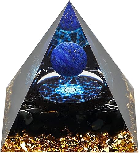 Miniatura 24 de Pirámide de orgón, pirámide de cristal curativo de amatista y piedras curativas de orgonita, cristales de protección, generador de energía