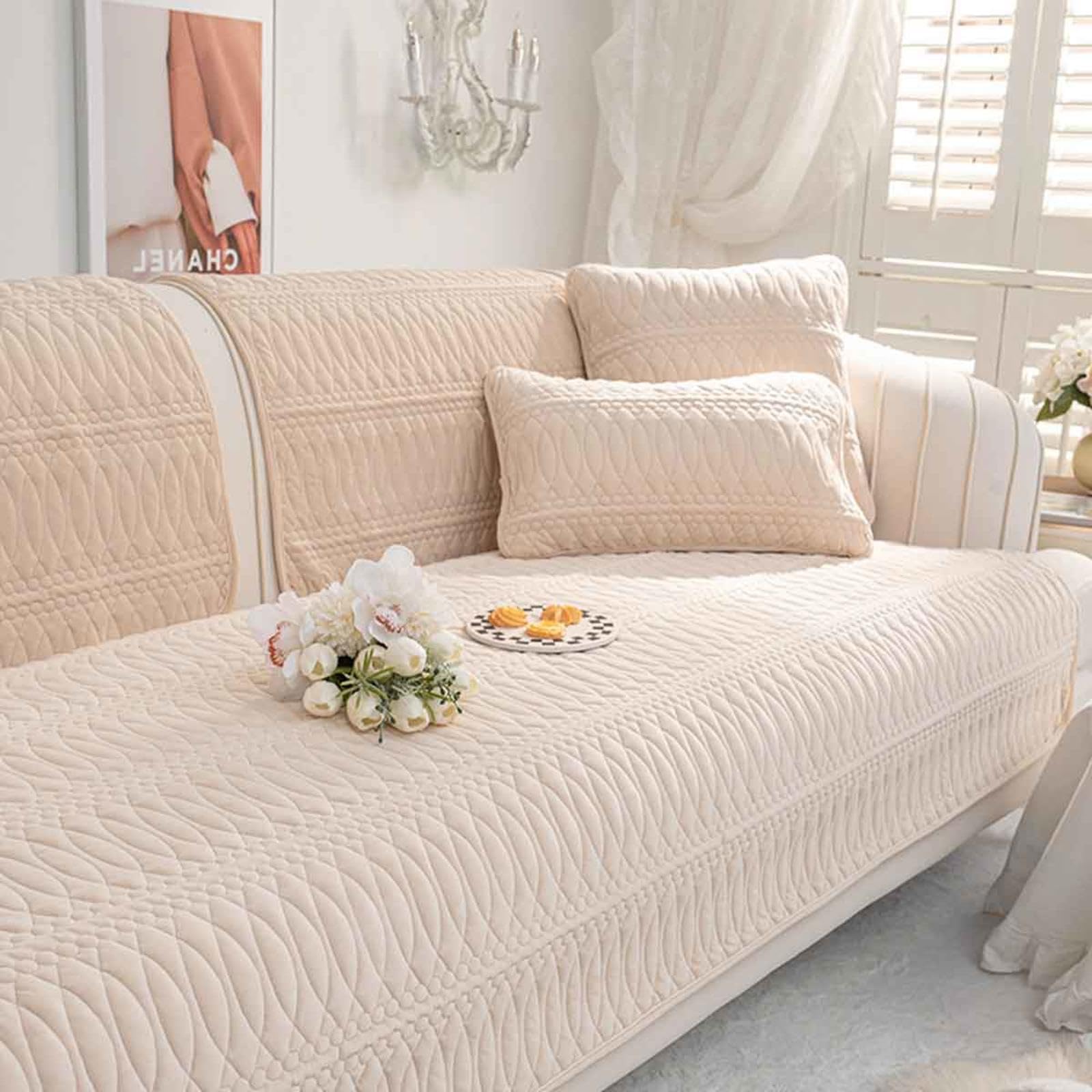 YSZBD Funny Fuzzy Sofa Cover 3/4/2/1 Seater Recliner I/u Shape Sofa Covers Corner Sofa Sofa Cushion Covers Winter Thick Plush Machine Washable Gray,#54-70x70cm