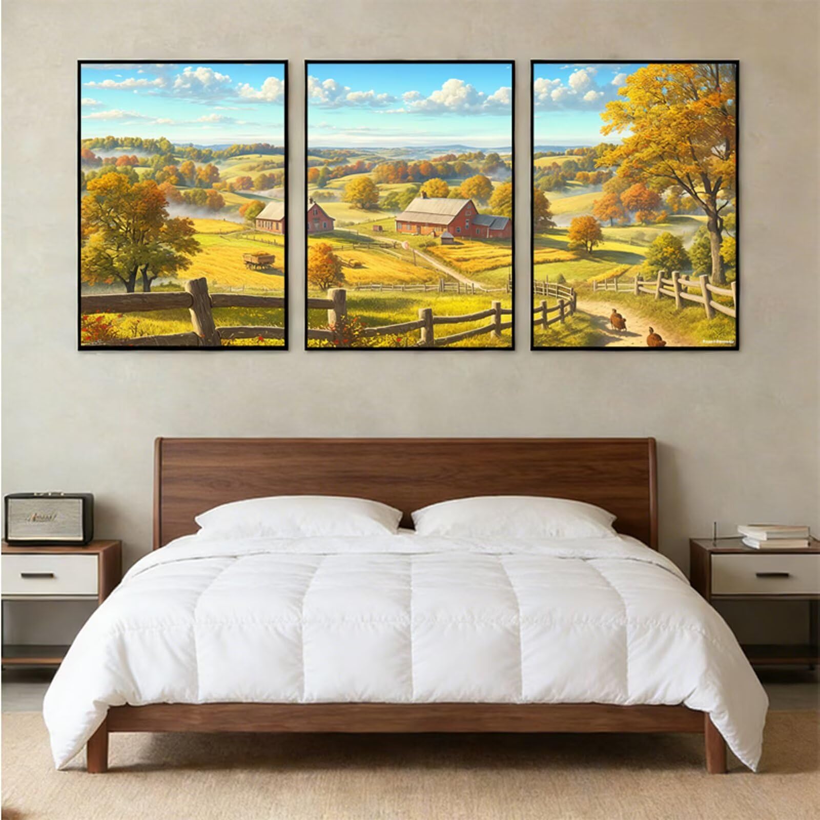 Jesień obraz diamentowy, wiercenie, kompletny zestaw, obraz diamentowy, dla dorosłych, okrągły zestaw do haftowania, 40 x 50 cm, kryształowa mozaika ze strasu, rękodzieło, dekoracja domu, na ścianę