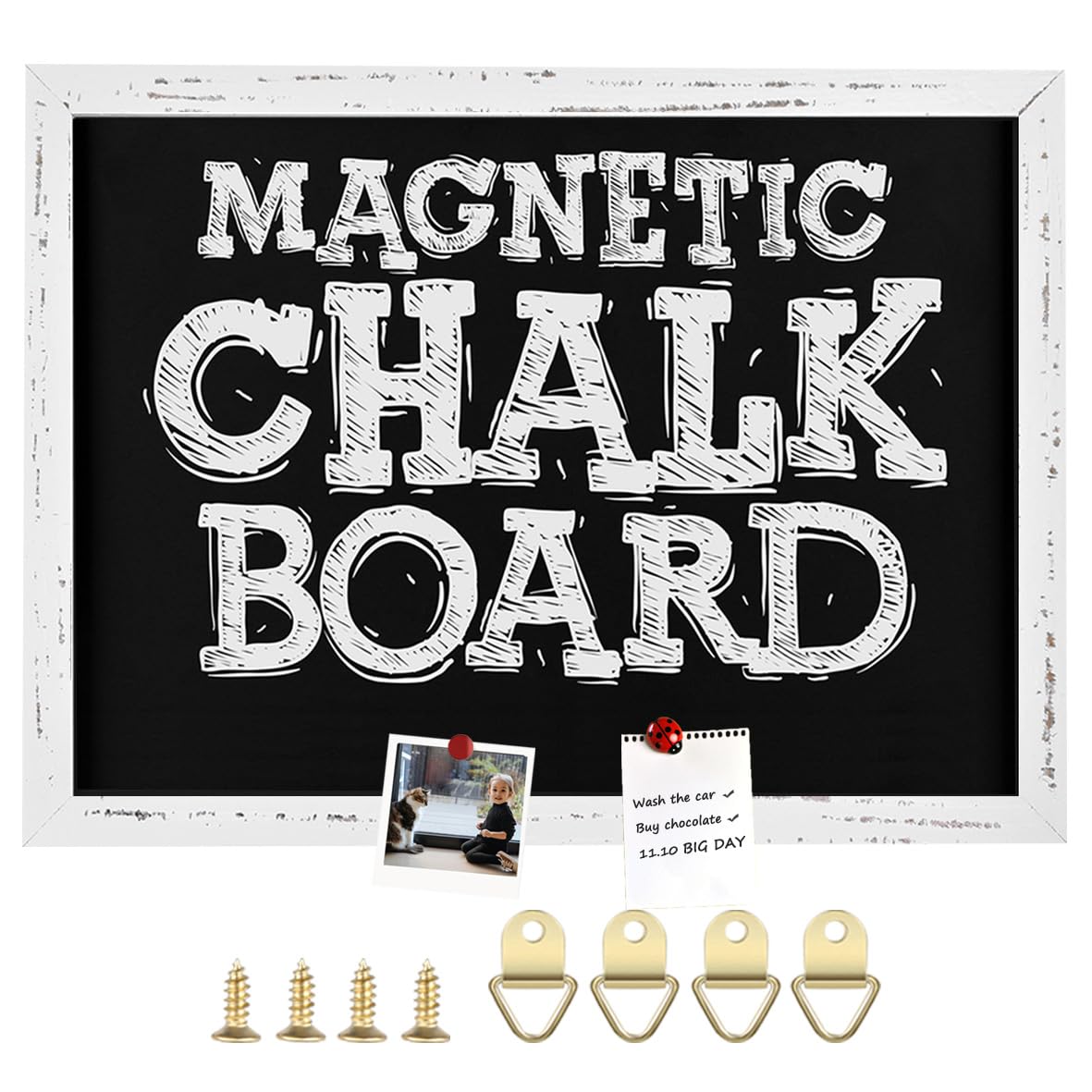 Lavagna Calendario Magnetica 45x60 Cm - Per Pianificazione Mensile, Ufficio, Scuola O Casa, Cornice Legno - Foto 4