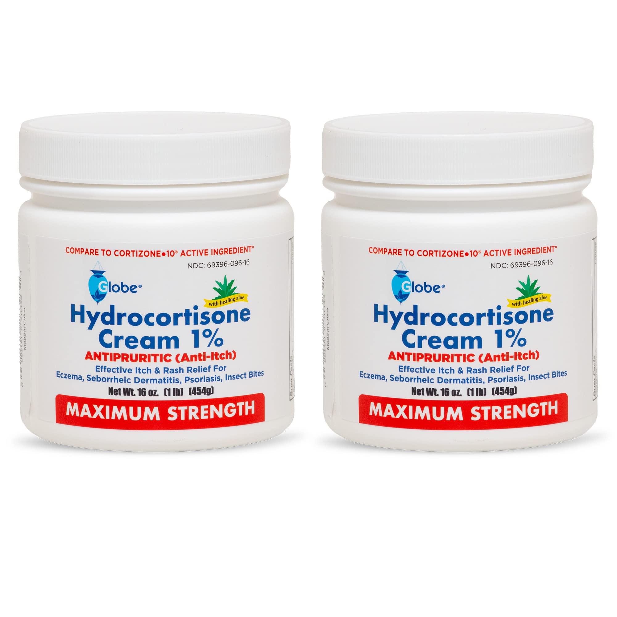 Buy Globe Hydrocortisone Maximum Strength Cream 1 w/ Aloe, 16 oz, Anti