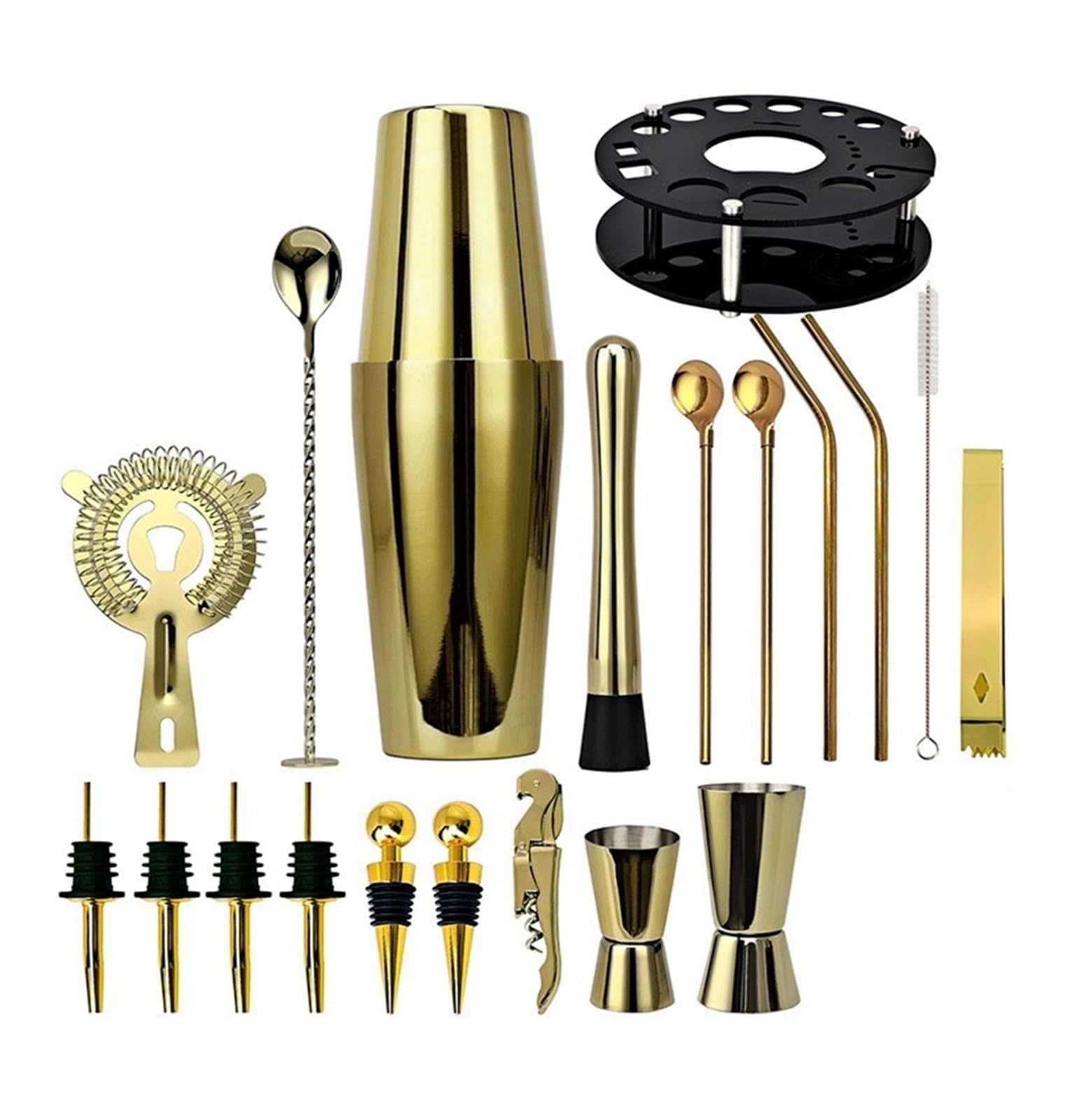 Kit de coctelera, accesorios for barman, juego mezcladores, equipo Bar for cócteles, soporte giratorio(G Cobbler 750ml)