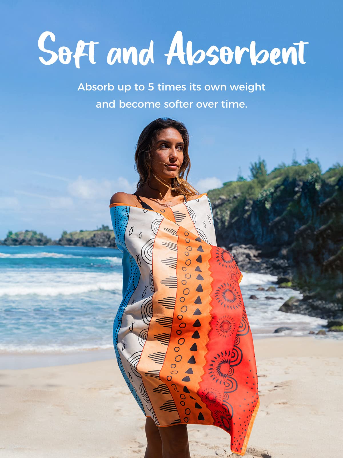 OCOOPA Microfibra Telo Mare Antisabbia, 160x80cm, Leggero, Compatto, Asciugatura Rapida, Assorbente, per Piscina, Bagno, Campeggio, Nuoto, Viaggio