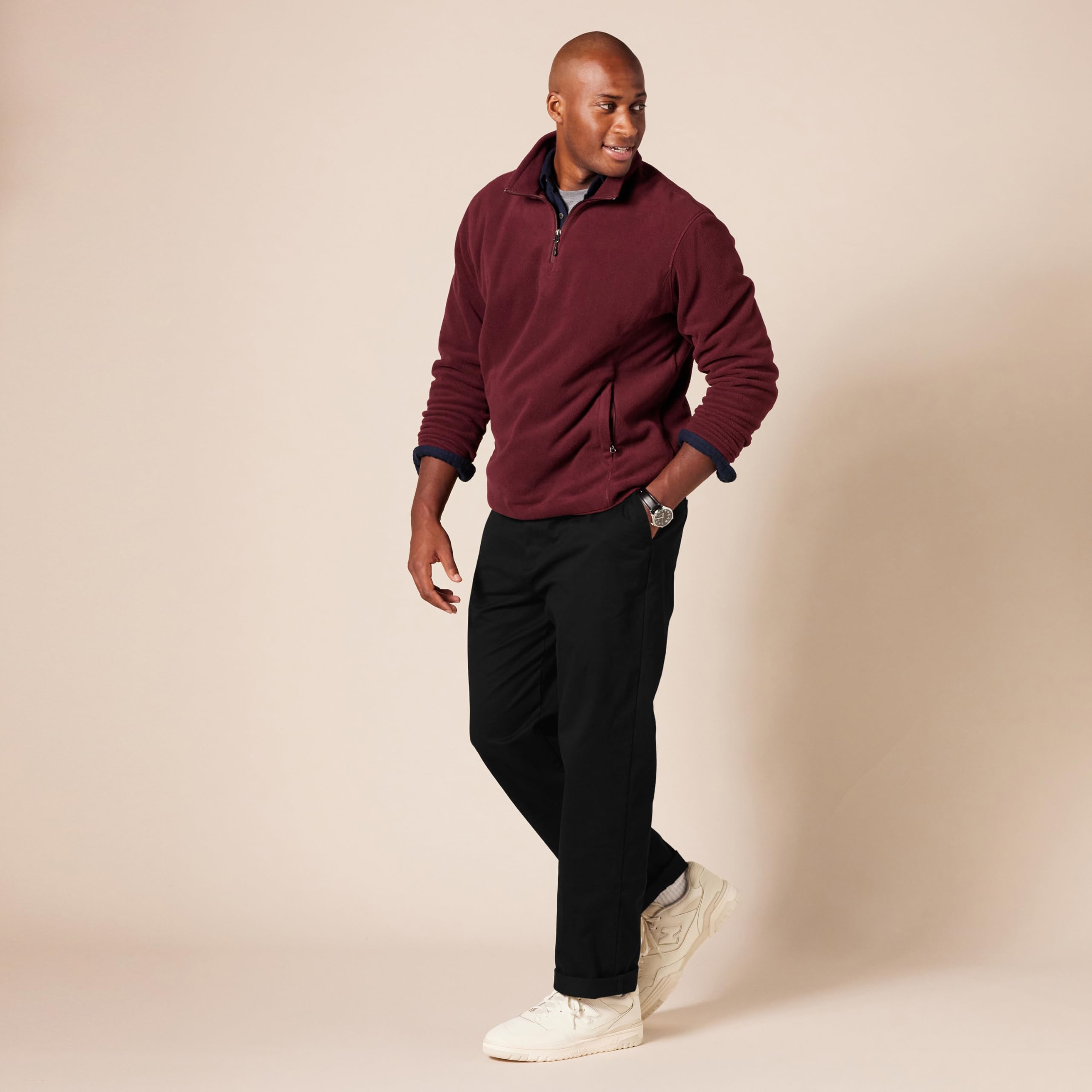 Amazon Essentials Pantaloni Chino Classici con Parte Piatta sul Davanti Resistenti alle Pieghe (Disponibili in Taglie Extra Forti) Uomo