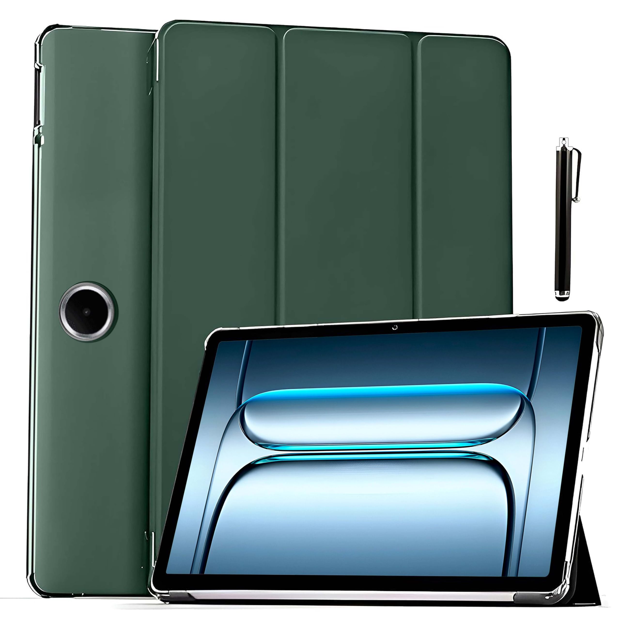ProElite Case Cover for OnePlus Pad Lite 11 inch Case, Smart Flip Case Cover for OnePlus Pad Lite 11 inch Case Translucent Back with Stylus Pen [Auto Sleep Wake Feature], Dark Green-picture-23