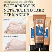 Vista 3 de Maquillaje de piernas impermeable, corrector corporal sin transferencia, cobertura para venas, cicatrices, tatuaje (#03 bronce, 1 unidad)