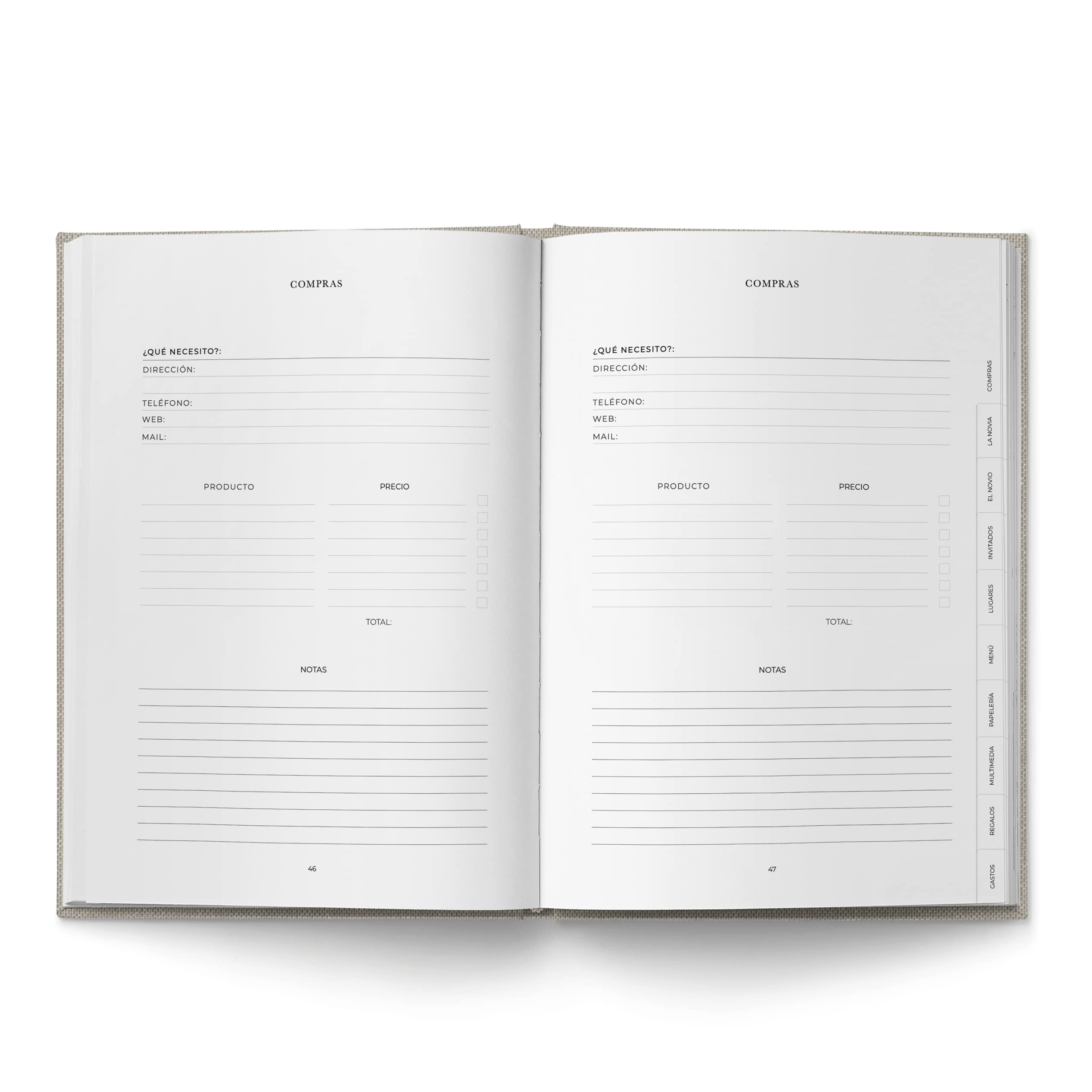 Hochzeitsplaner mit 12 Registerkarten | Checklisten für Braut, Bräutigam, Gäste, Haushalt und Lieferanten | 12 Monate | 184 S. Premium-Papier 120 g (goldene Buchstaben)