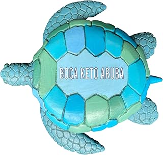 Boca Keto Aruba Beach Souvenir Hand Painted Resin Refrigerator Magnet Turtle Design Single