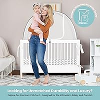 Vista 6 de Carpa de malla transpirable para cuna para evitar que el bebé se escape, toldo de red para cuna con cierre de auto-bloqueo y cierre de seguridad