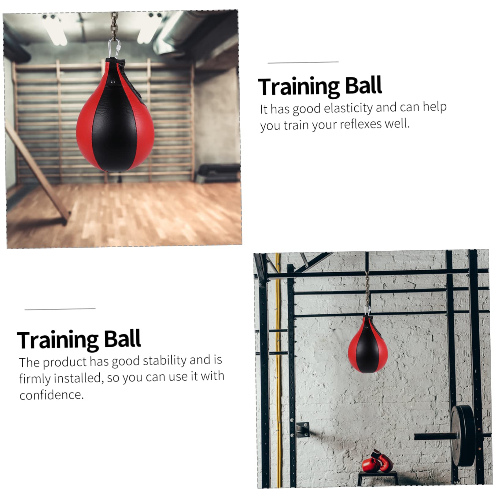 Happyyami Hanging Speed Ball Pear Boxing Made of Mild and Comfortable Pu Stress Reliever Exercise