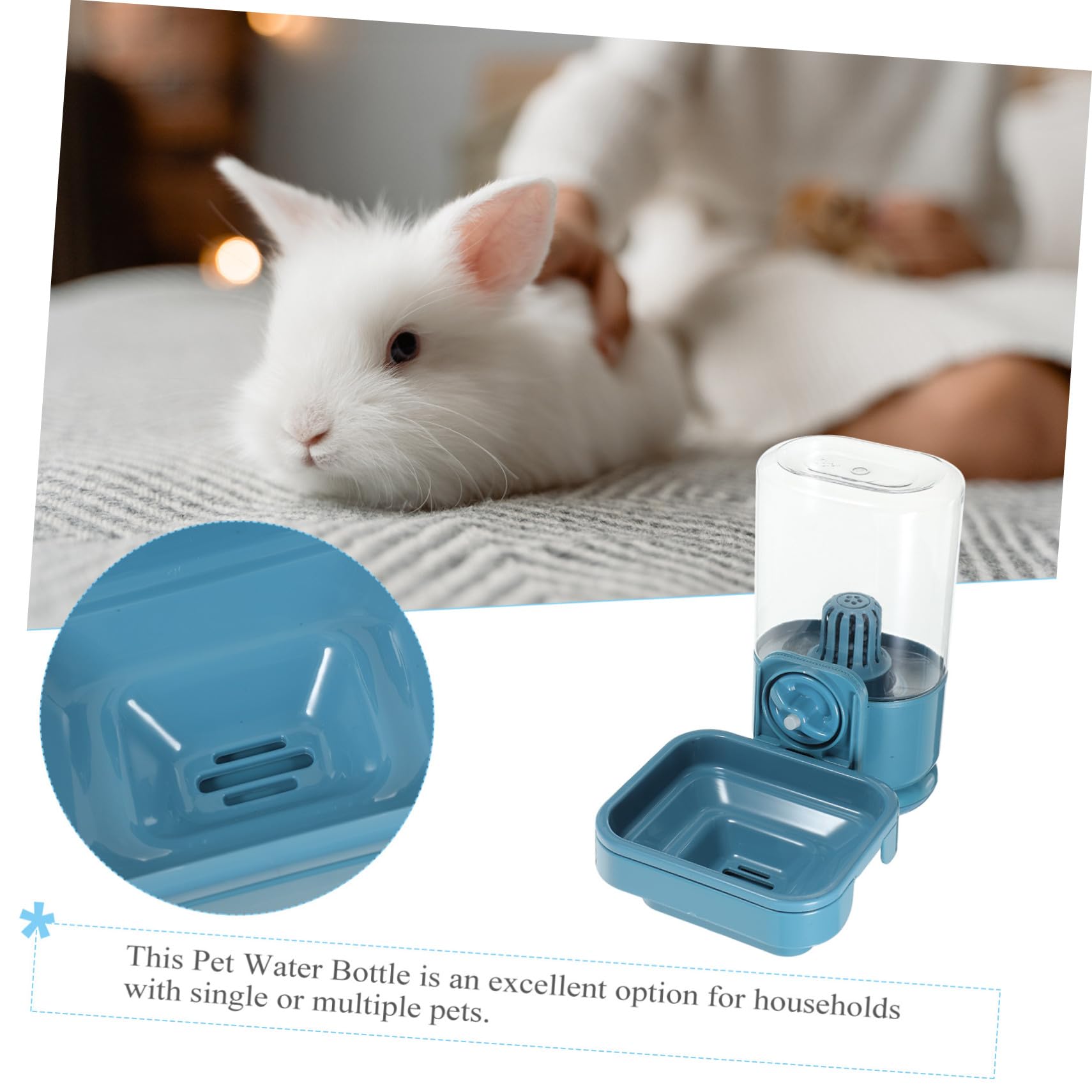 Bebedero para Conejos Colgante Antileak con Filtro Dispensador de Agua para Jaulas Pequeño Práctico y Fácil Instalación para Mascotas Pequeñas