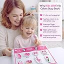 Colors Busy Book Toy for Toddlers & Kids 2–5 Years | Montessori Colour Matching Activity with 80 Reusable Velcro Stickers | Learn 10 Colours, Early Learning Toy, Fine Motor Skills, Travel Quiet Activity gallery image