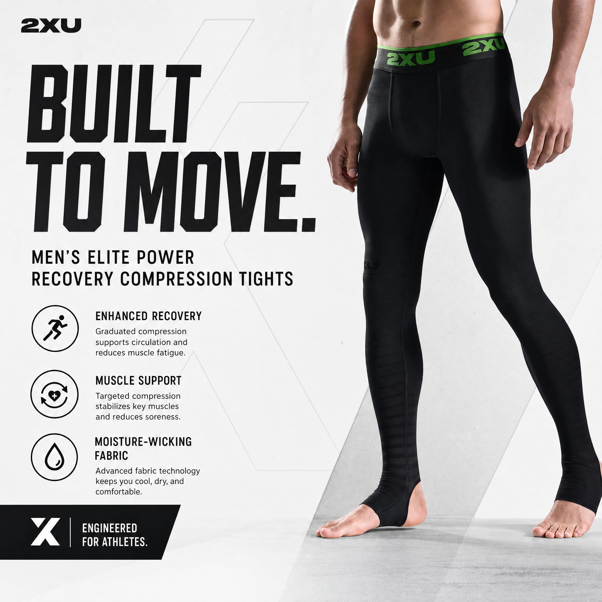 2XU Elite Elite Recovery – Mallas de Compresión - Collants de Compression Elite Power Recovery - Elite Recovery Collants de Compression - Homme