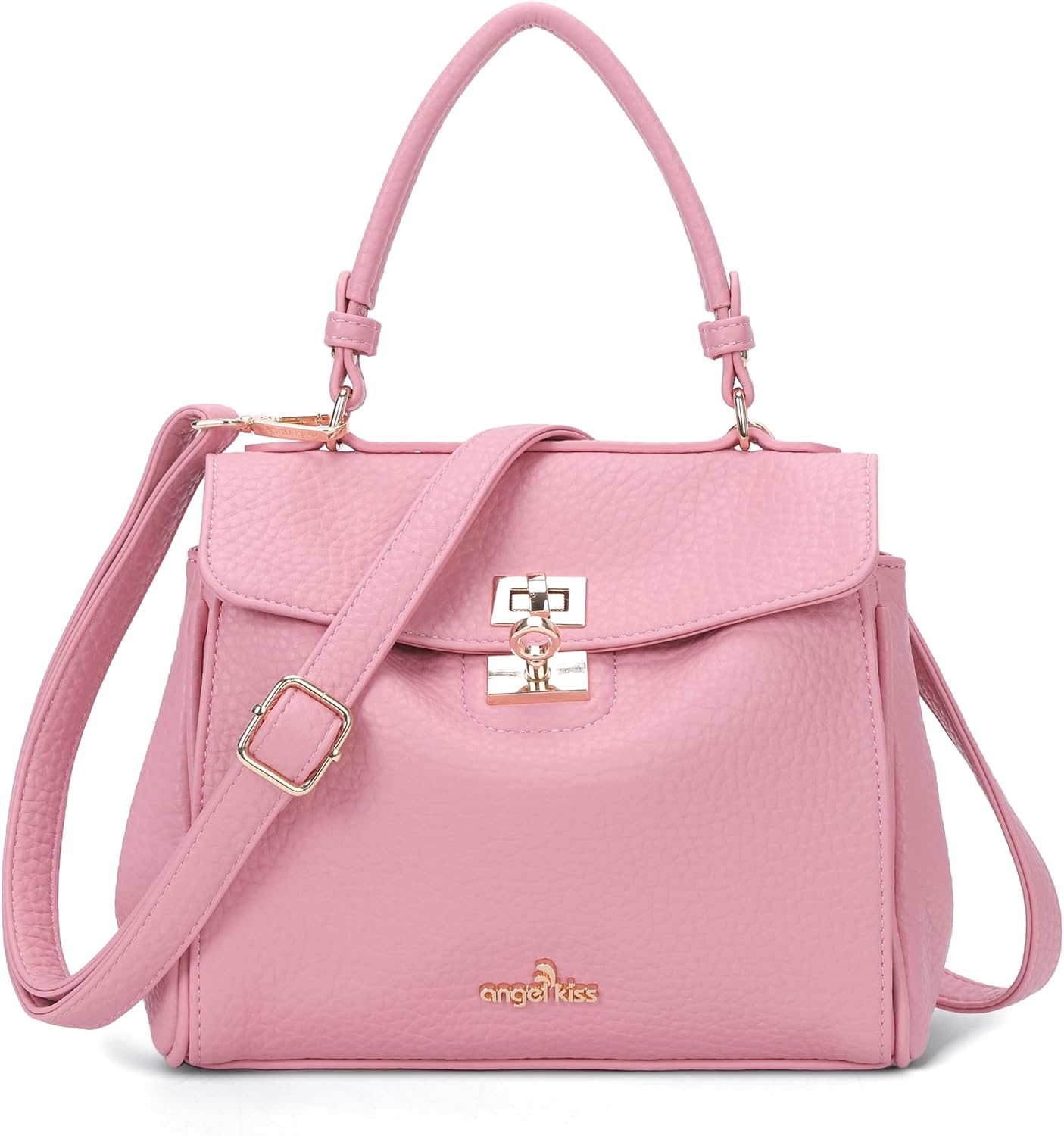 Angel Kiss Small Top Handle Satchel Purses and Handbags for Women Soft Vegan Leather Tote Shoulder Bag - Image 4
