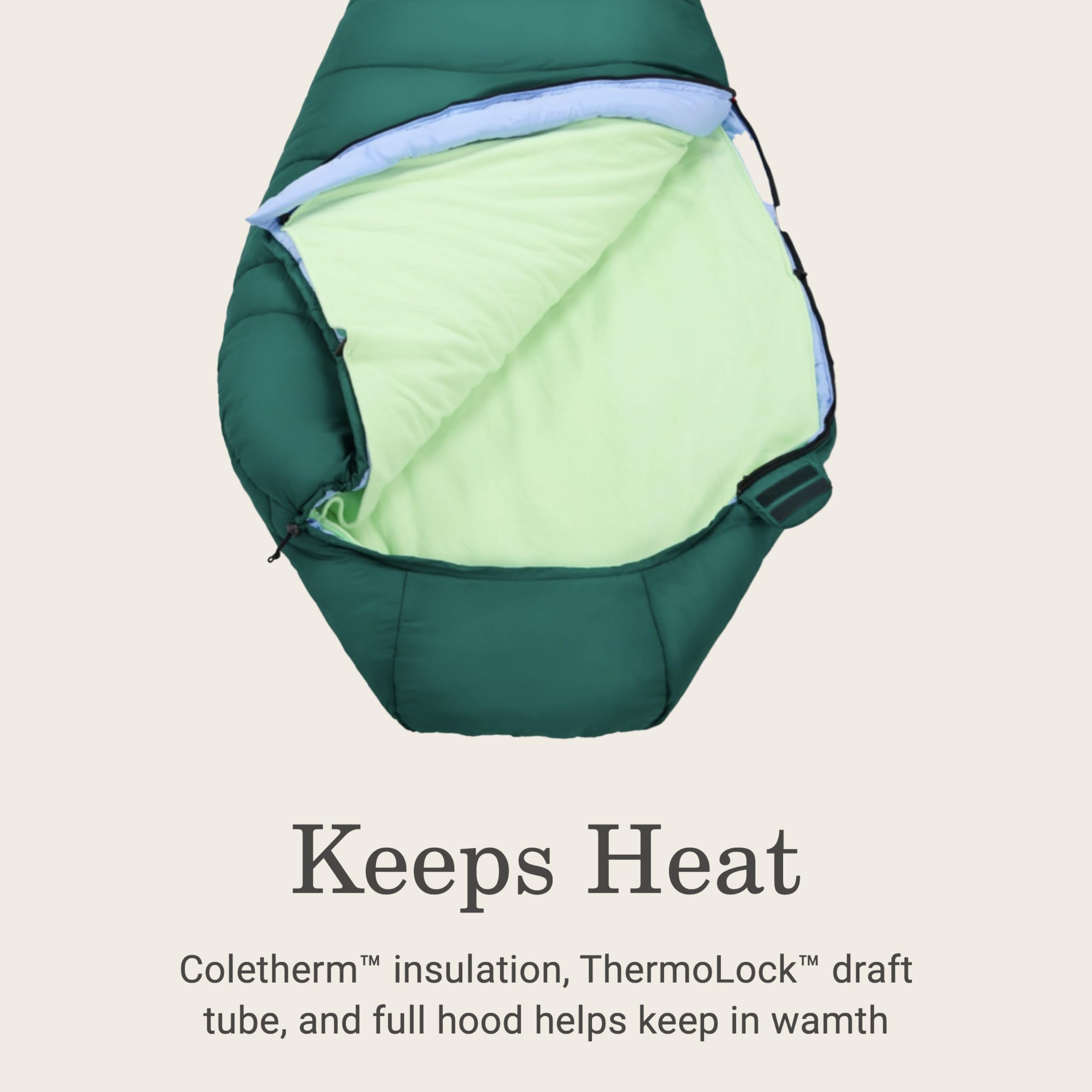Amazon.com : Coleman Cozy 30°F Sleeping Bag with Integrated