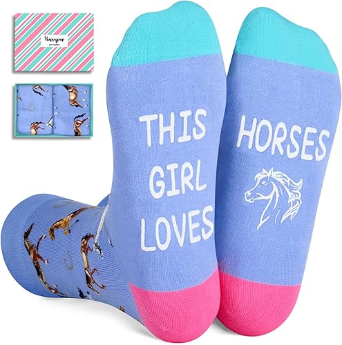 HAPPYPOP Funny Easter Gifts Equestrian Chicken Gifts Women, Easter Bunny Socks Pig Chicken Horse Socks Men