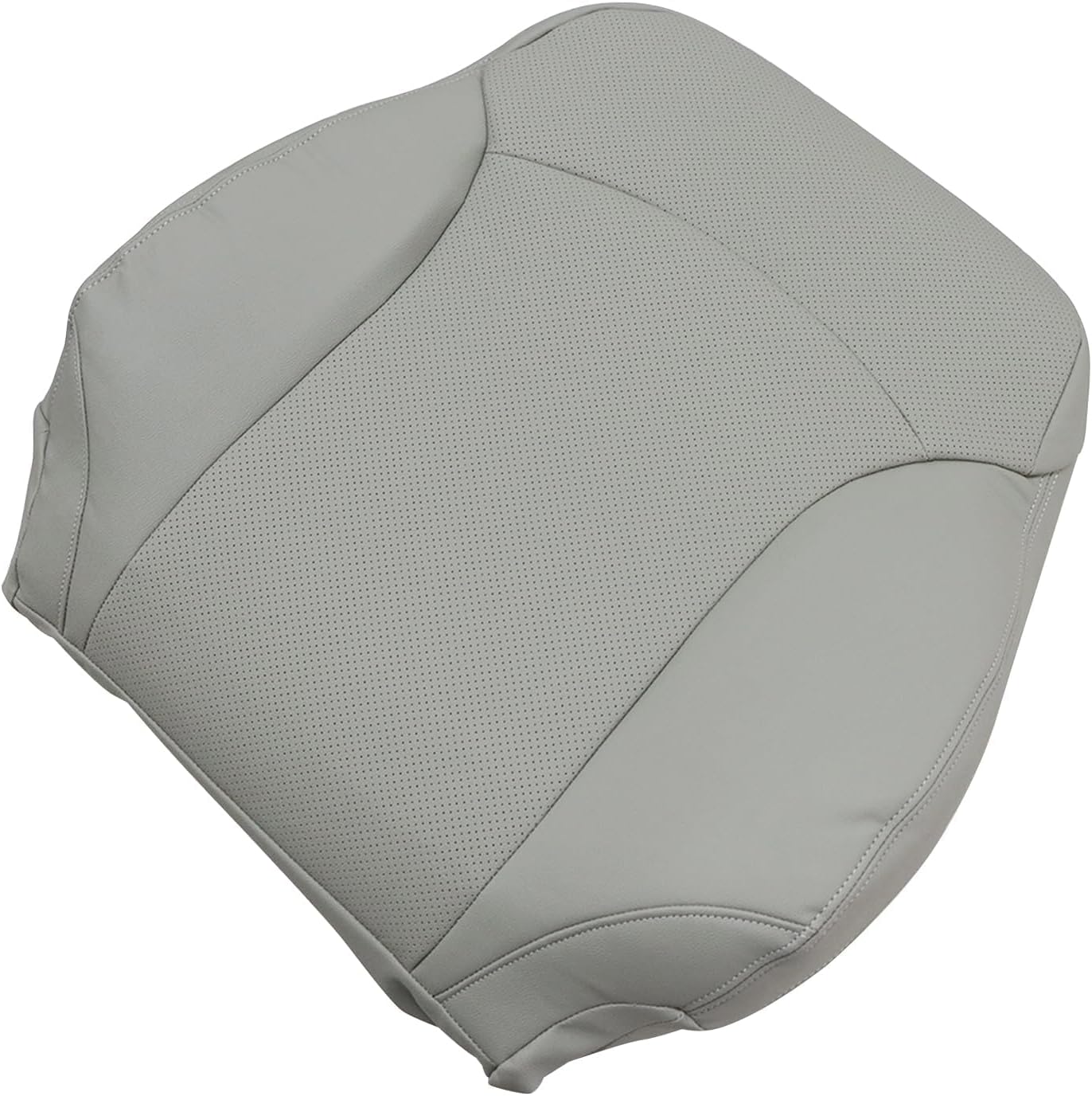 SecosAutoparts Gray Front Driver & Passenger Side Bottom & Top Lean Back Perforated Leather Replacement Seat Covers Compatible with Lexus IS250 IS350 2006 2007 2008 2009 2010 2011 2012 2013