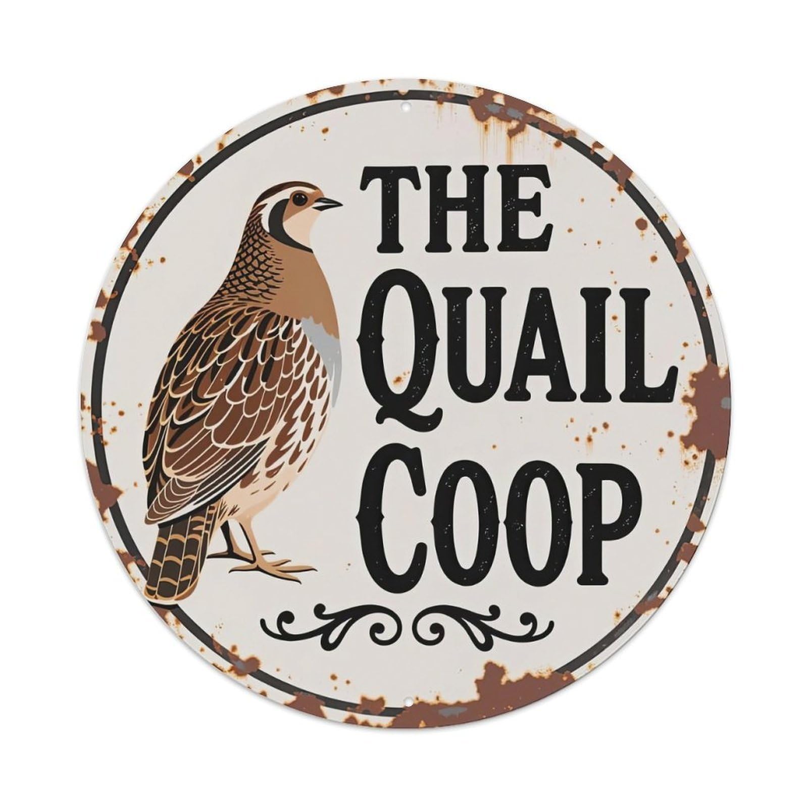 Quail Bird Rustic Metal Tin Sign