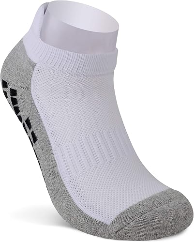 Miniatura 4 de JHM Calcetines deportivos antideslizantes antideslizantes de corte corto para hospital, deportes, atléticos con empuñaduras