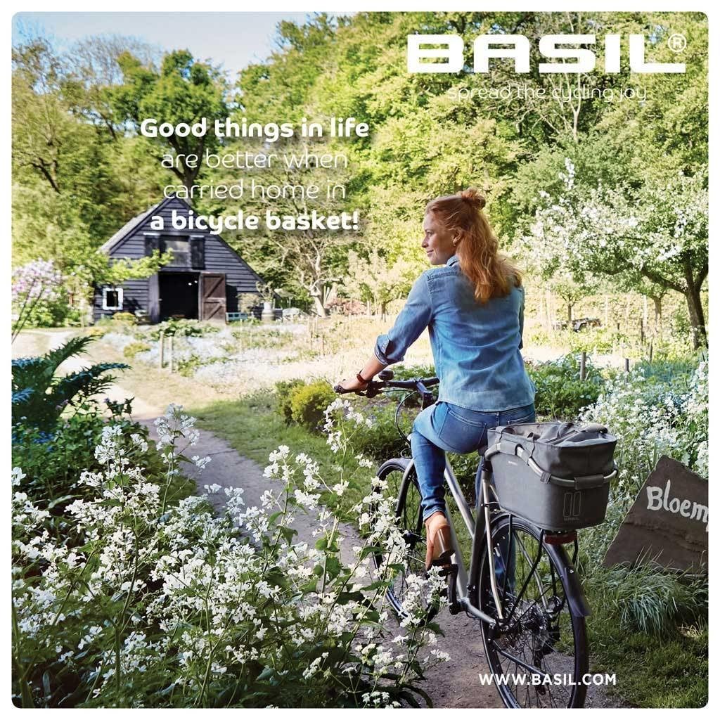 Basil 2Day Carry All Rear Basket, szary do walki wręcz, 22 litry