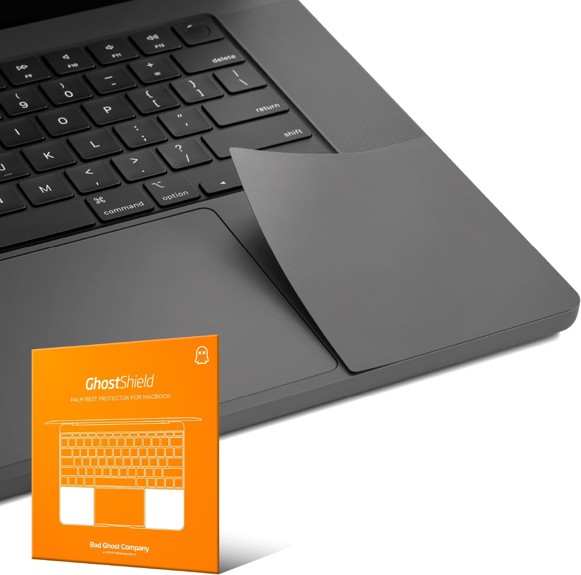 GhostShield Premium Palm Rest Protector Skin Cover Set, Scratches and Wear Protection, Compatible with MacBook Pro 16" 2024 2023 2021 M4/M3 Pro/Max, Space Black