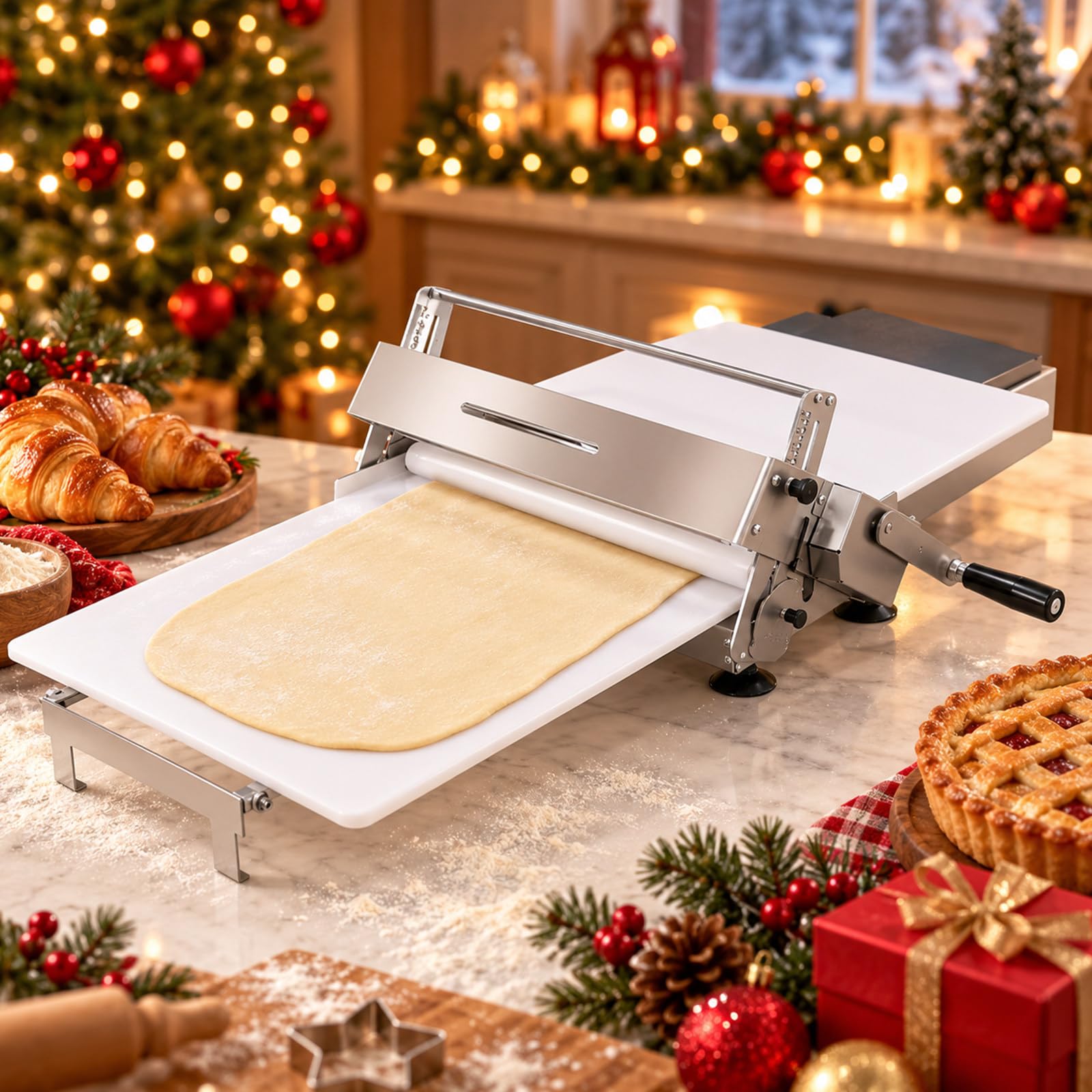 Sfogliatrice manuale 0–25 mm, pieghevole, acciaio inox da banco A300