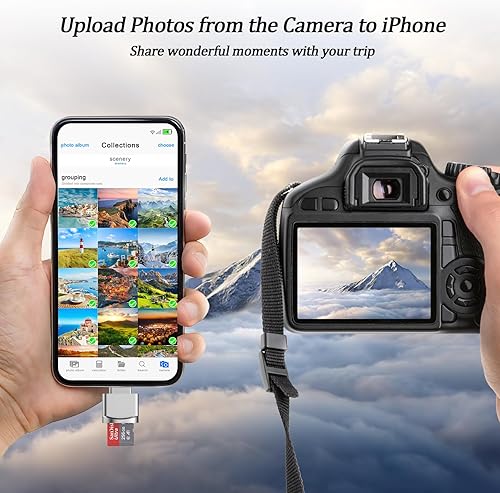 Miniatura 7 de Certificado MFi de Apple Lector de tarjetas micro SD para iPhone, lector de tarjetas Lightning a Micro SDTF, adaptador de tarjetas micro SD para