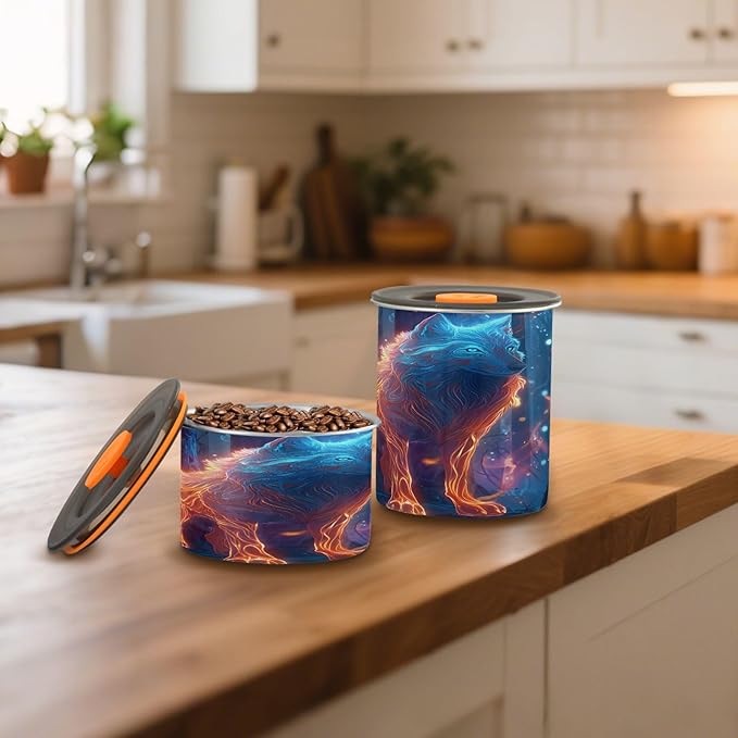 Almacenador de Alimentos ALAZA Glowing Wolf 17 oz, Acero Inoxidable miniatura 2