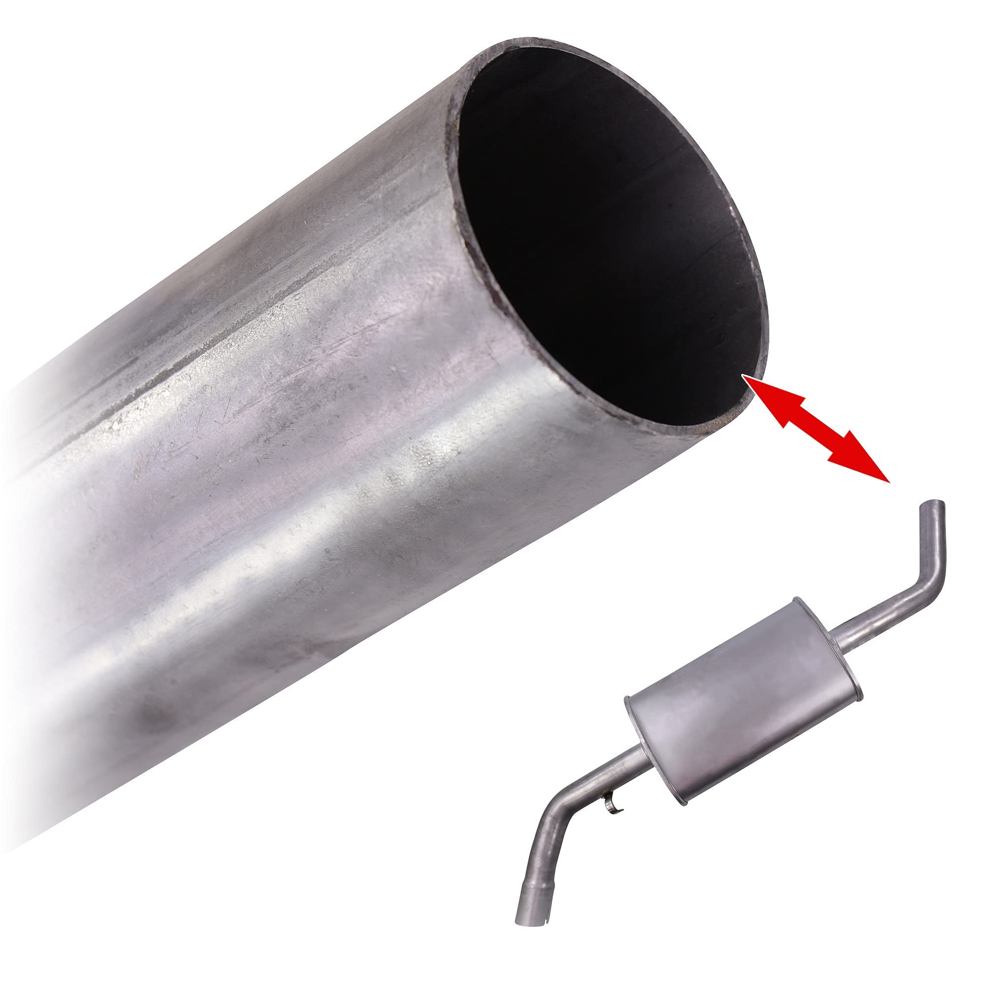 ATEC Germany 1x Silenziatore centrale Compatibile con VW TRANSPORTER T4, TRANSPORTER T4 Flatbed (70E, 70L, 70M, 7DE, 7DL)