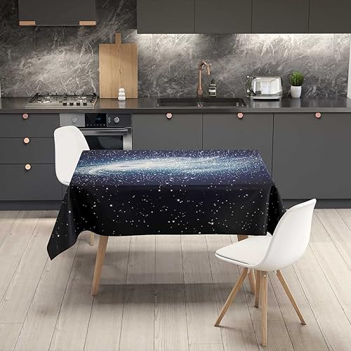 Miniatura 2 de Outer Space - Mantel Redondo para Mesa De 4, color azul marino, mantel para fiestas de Navidad, 30 x 30 pulgadas