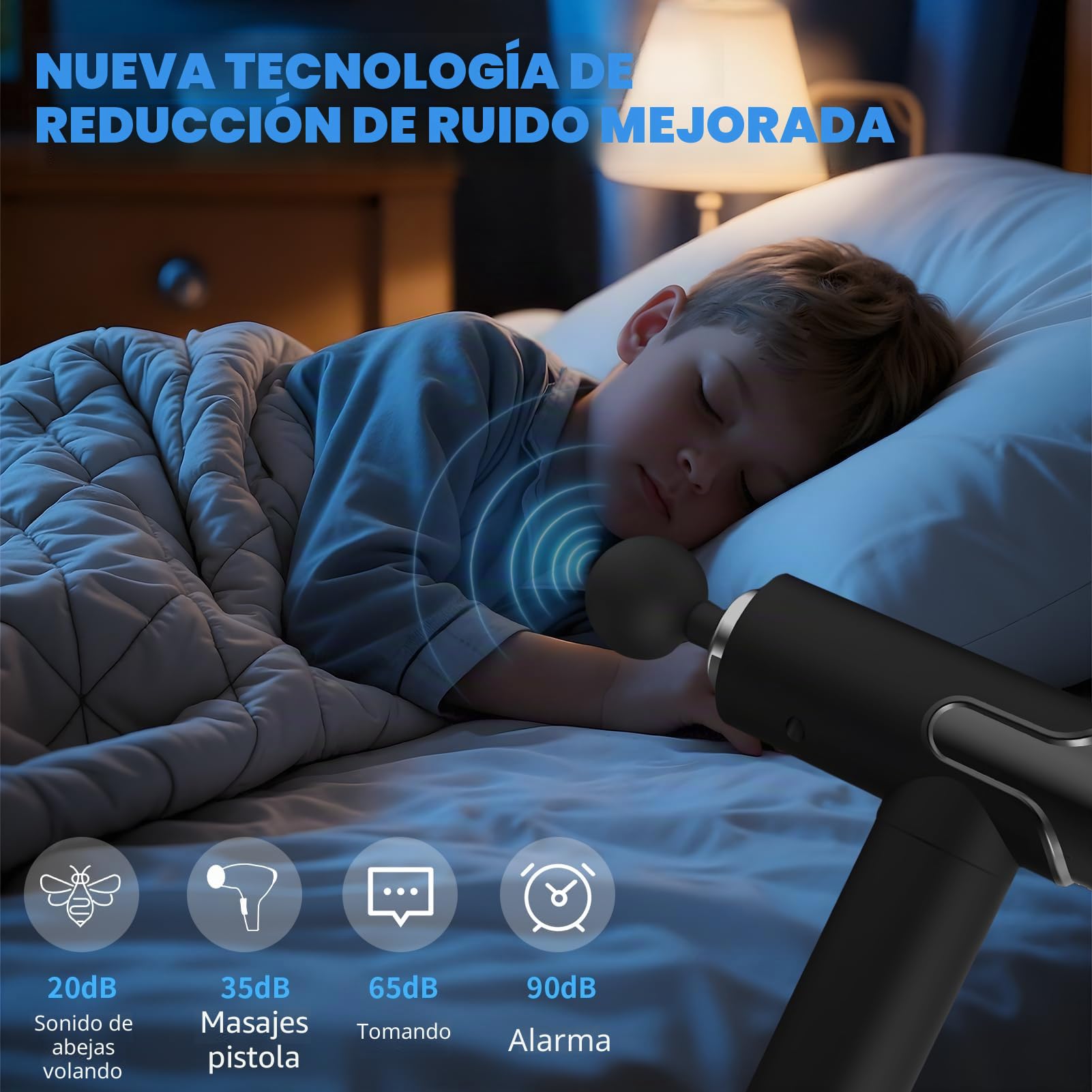 Pistola de Masaje Muscular, Masajeador Cervical y Espalda, Masajeador Muscular Profundo con 99 Velocidades, 10 Cabezales y Pantalla LED, Regalo para Hombre, Mujer, Papá y Mamá