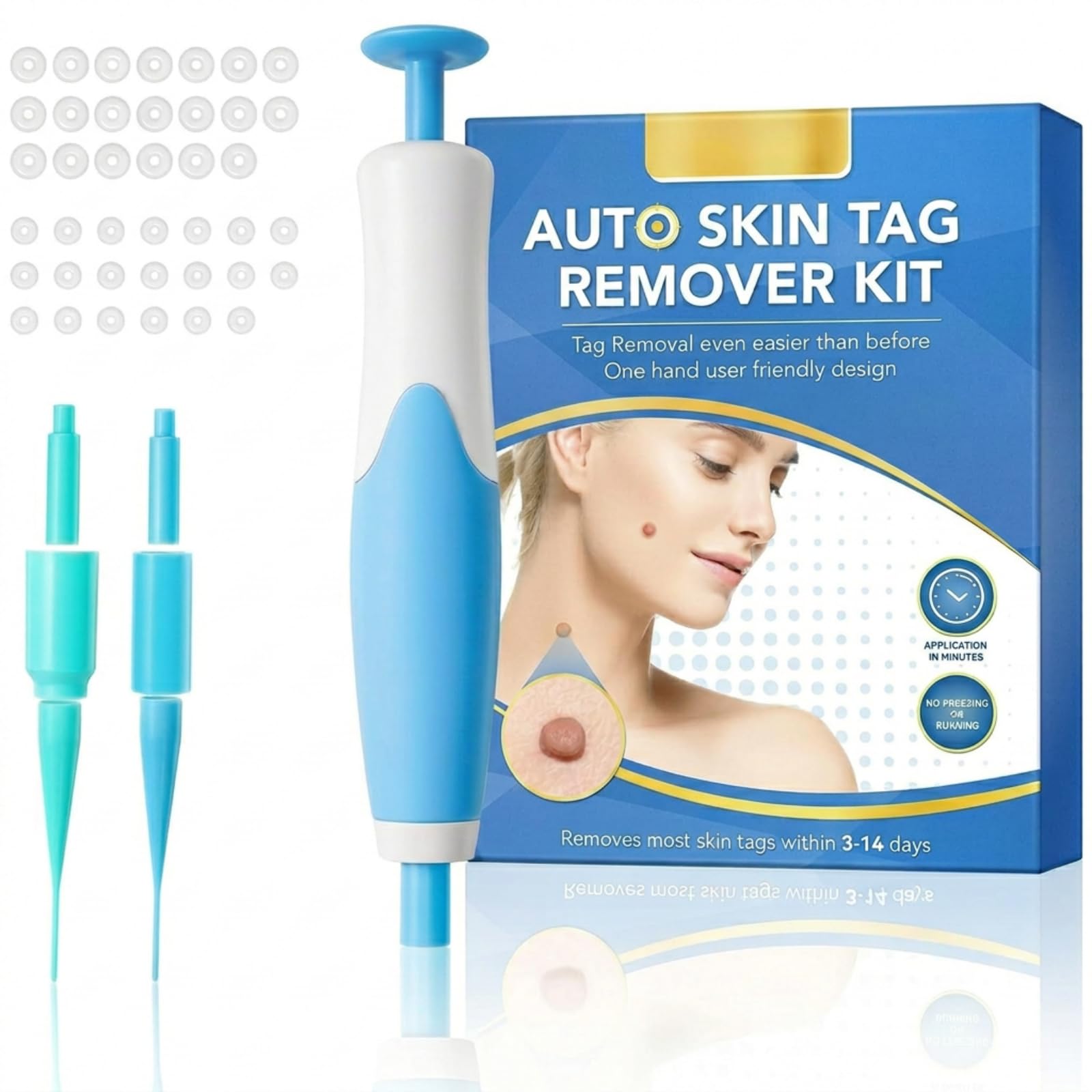 DermaSkin Pro Dermaskin Pro Acrochordon Traitement Efficace Solution Rapide Pour Éliminer Acrochordons Sans Cicatrice À La Maison (Bleu 1 ensemble)