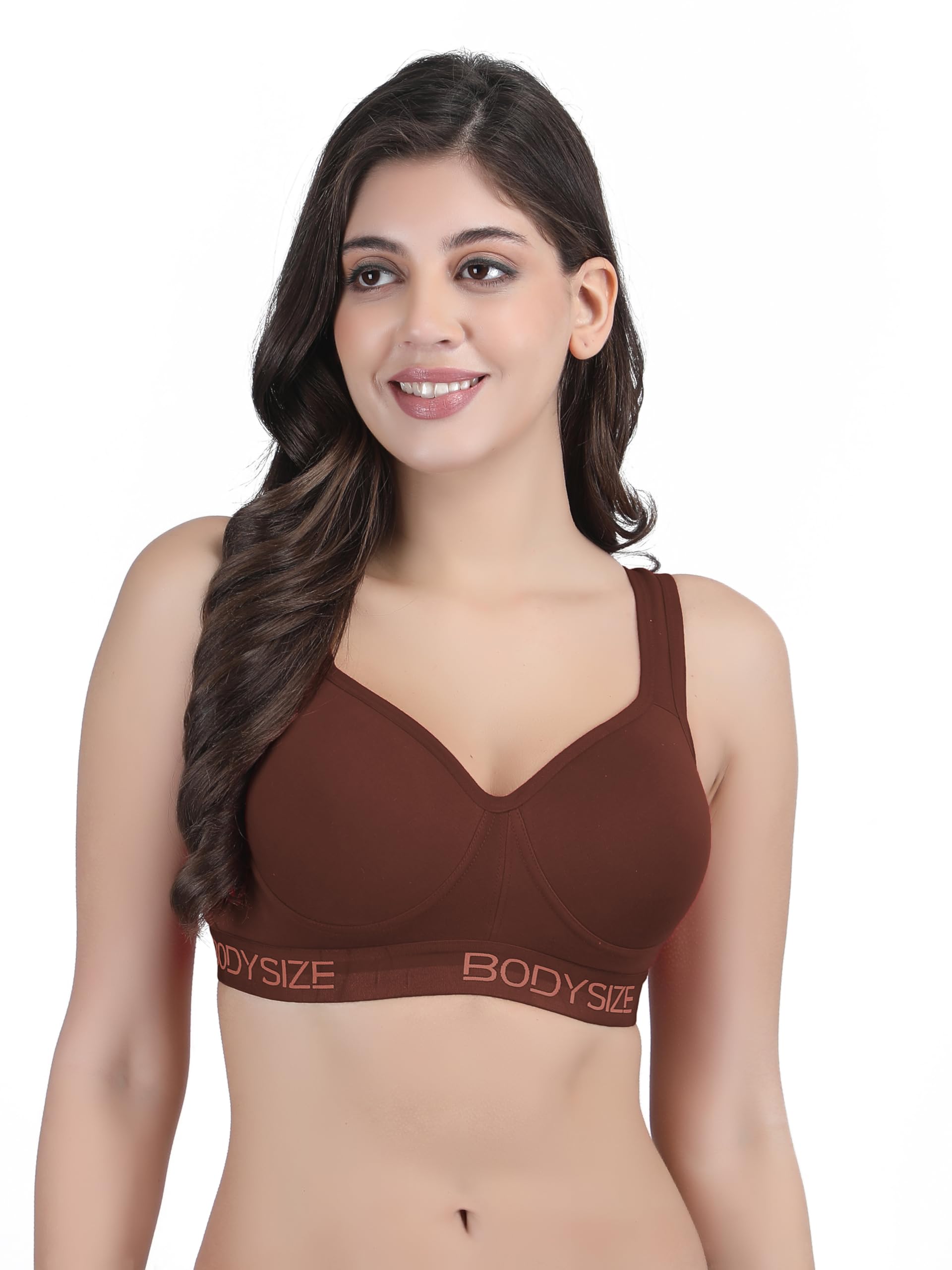 Women's Everyday Wear Wire Free Padded Sports Bra SF-28 (Heavily Padded, Gym, Yoga Bra) | Everyday Wear, Sweat Absorbent, Soft Cotton Fabric for Ultimate Comfort (B Cup)