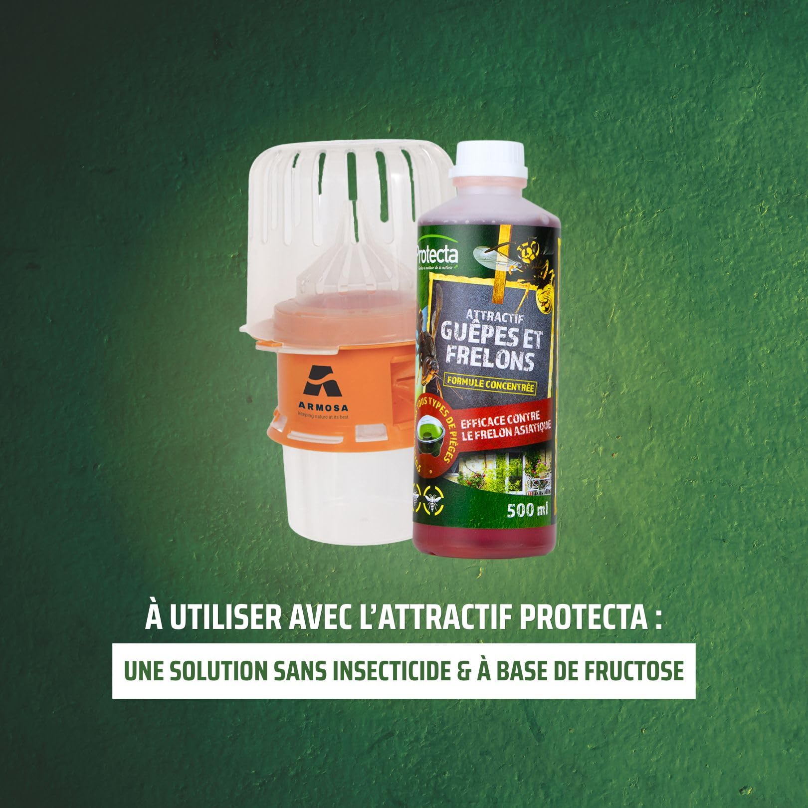 Protecta® Piège à Frelons Asiatique Sélectif - Capture Uniquement Les Frelons Asiatiques – Piège Réutilisable sans Insecticide- Usage Extérieur Jardin & Terrasse (1)