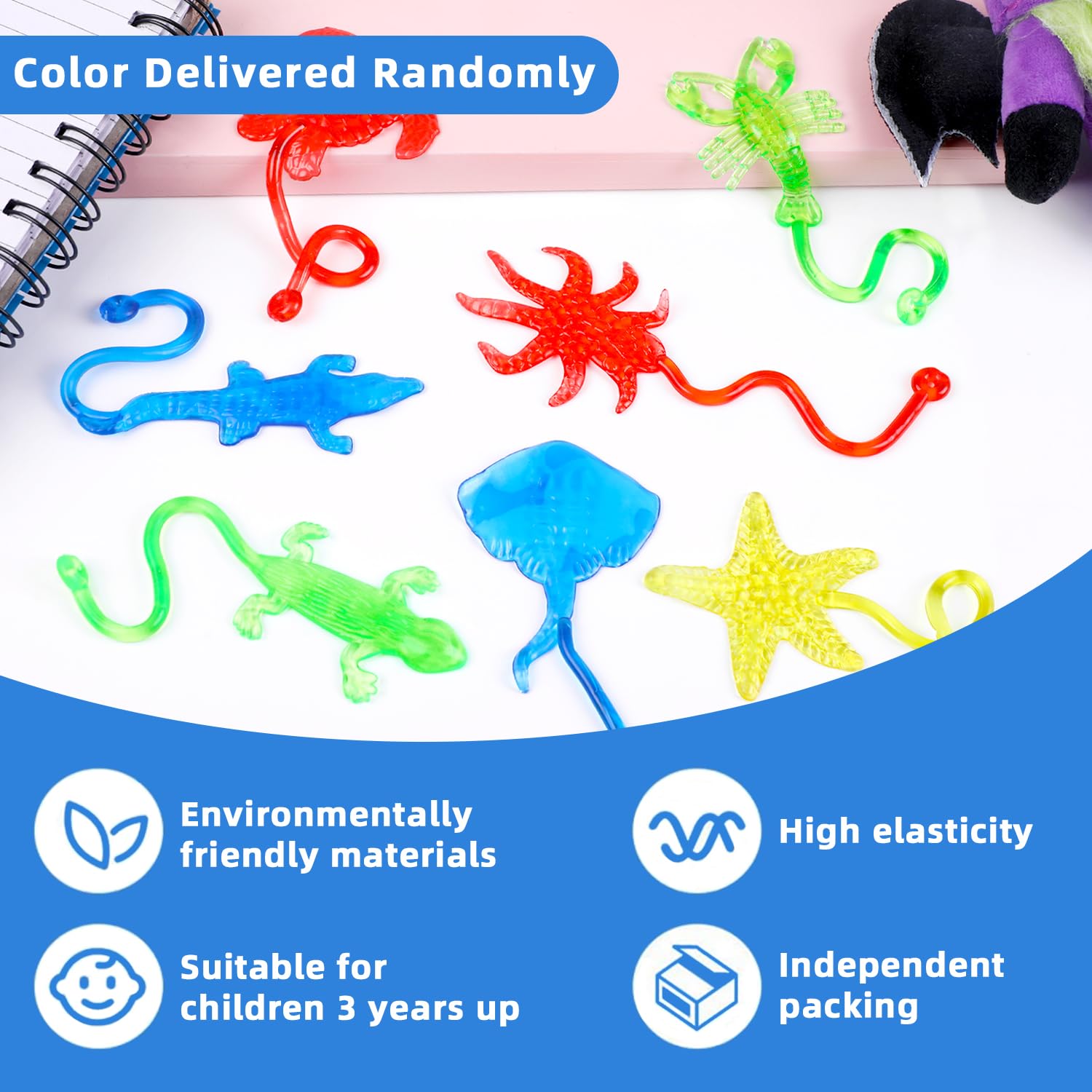 AYVRUOP Gadget Compleanno Bambini, Regalini Fine Festa Compleanno, Mani Appiccicose, gadget compleanno bambina, Sticky Hands Giocattoli,Colorati Manina Appiccicosa, 10 pezzo