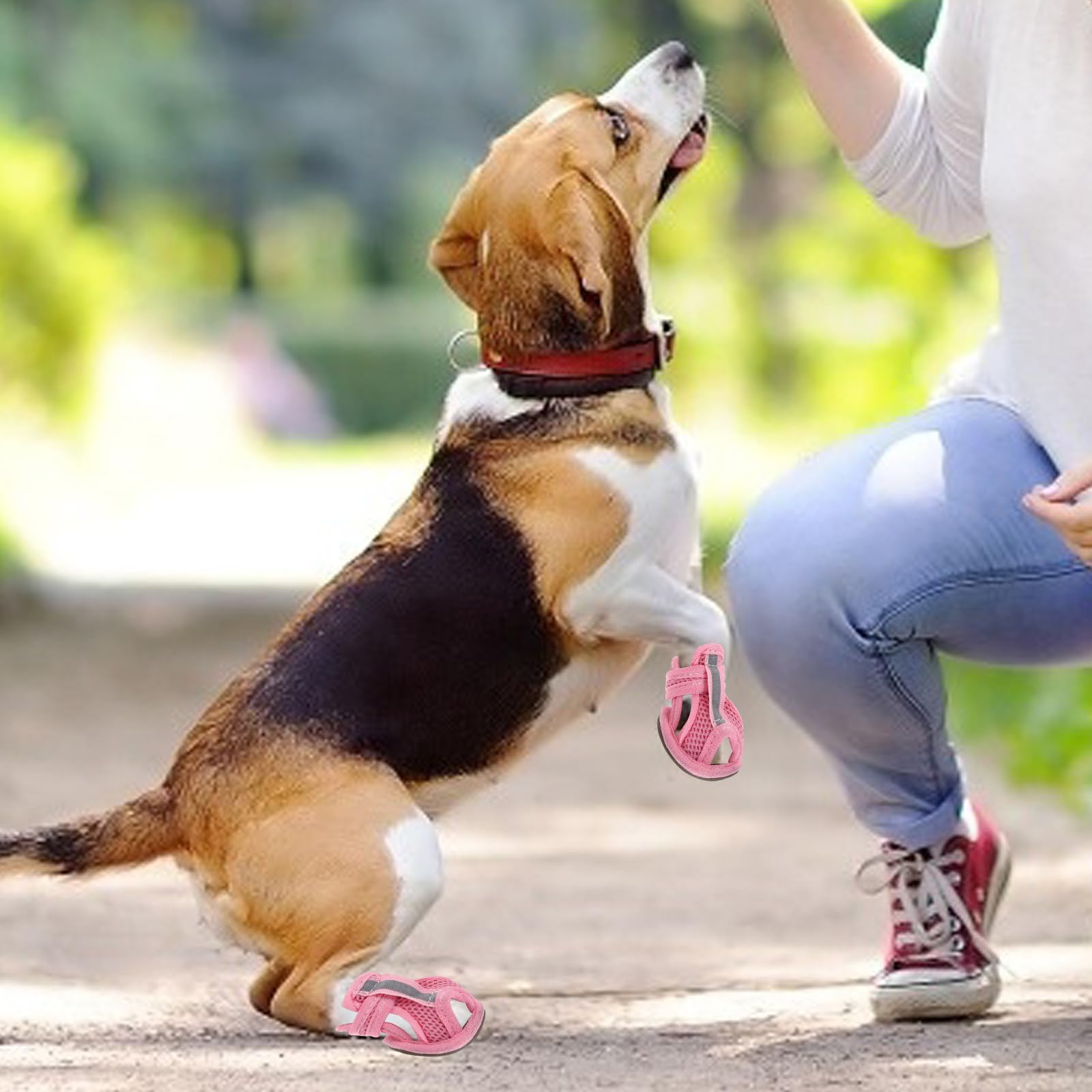 iplusmile Lot de 4 chaussures pour chien - Fournitures pour animaux de compagnie - Sandales pour animaux de compagnie