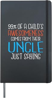 Childs awesomeness comes from theier Uncle Family Brother Hardcover Journal, Black