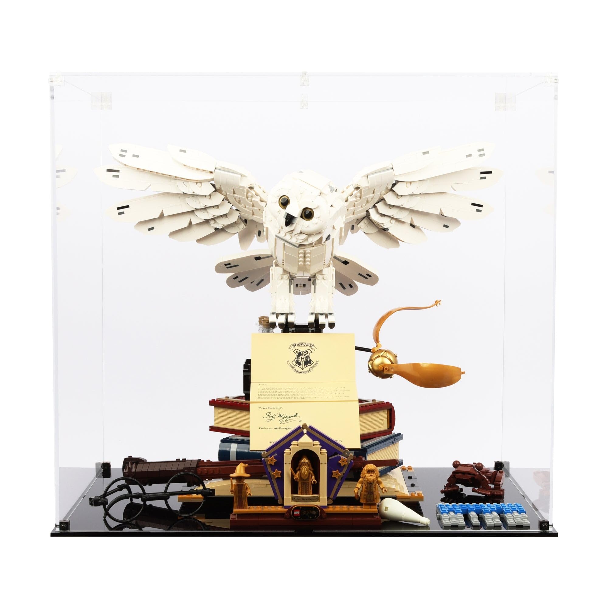 Display Case compatible with Lego 76391 Hogwarts Icons Collectors Edition - (Clear Back Panel)