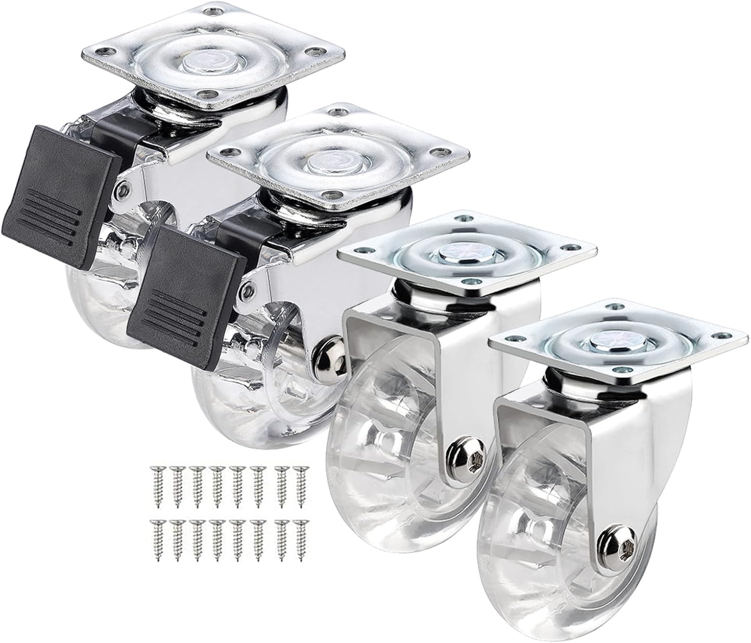 Zguouzantye One Color 4 Pu Swivel Casters For Furniture Carts
