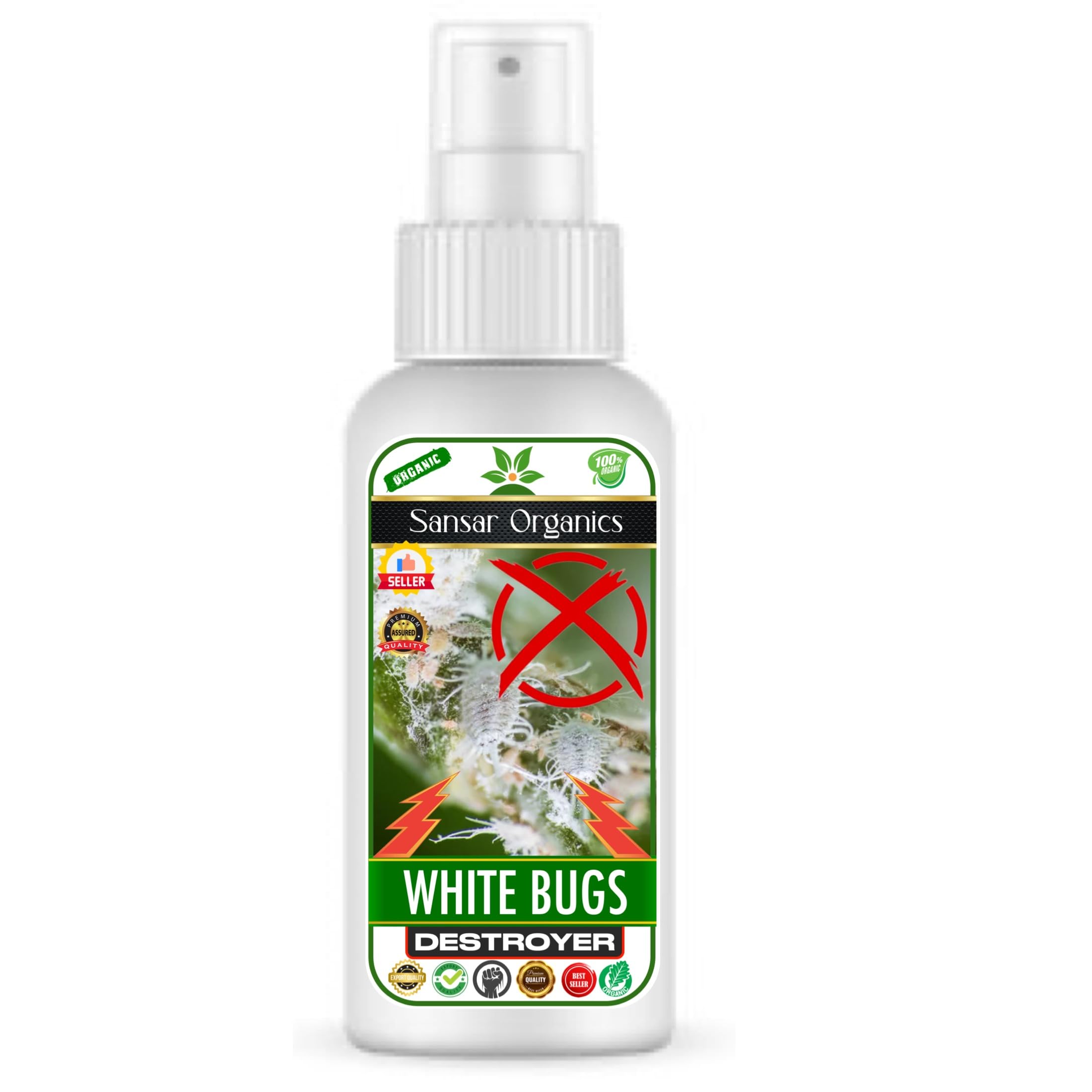 White Bug Destroyer, Essential Organic Powerful Fertilizer for Completely Removing White Bugs from All Types of Plants. (200 ml)