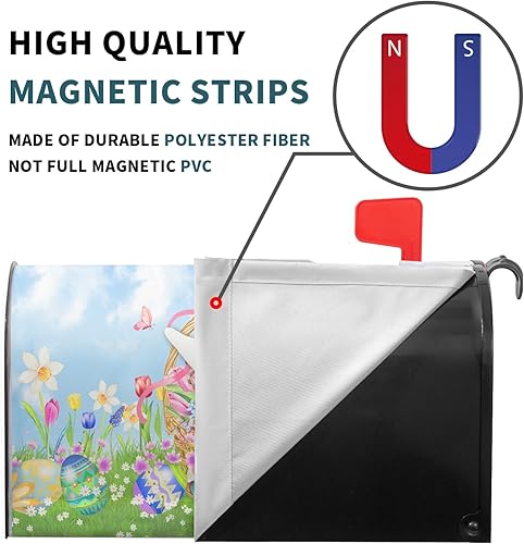 Miniatura 190 de Funda para buzón de águila calva con bandera estadounidense, tamaño estándar, 18 x 21 pulgadas, patriótica, impermeable, para buzón de correo