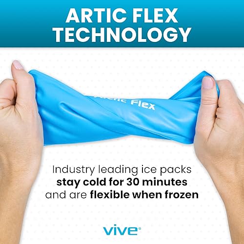 Miniatura 25 de Vive Rodillera de compresión de gel frío y caliente, correa de soporte térmico para dolor de artritis, tendinitis, ACL, lesiones atléticas