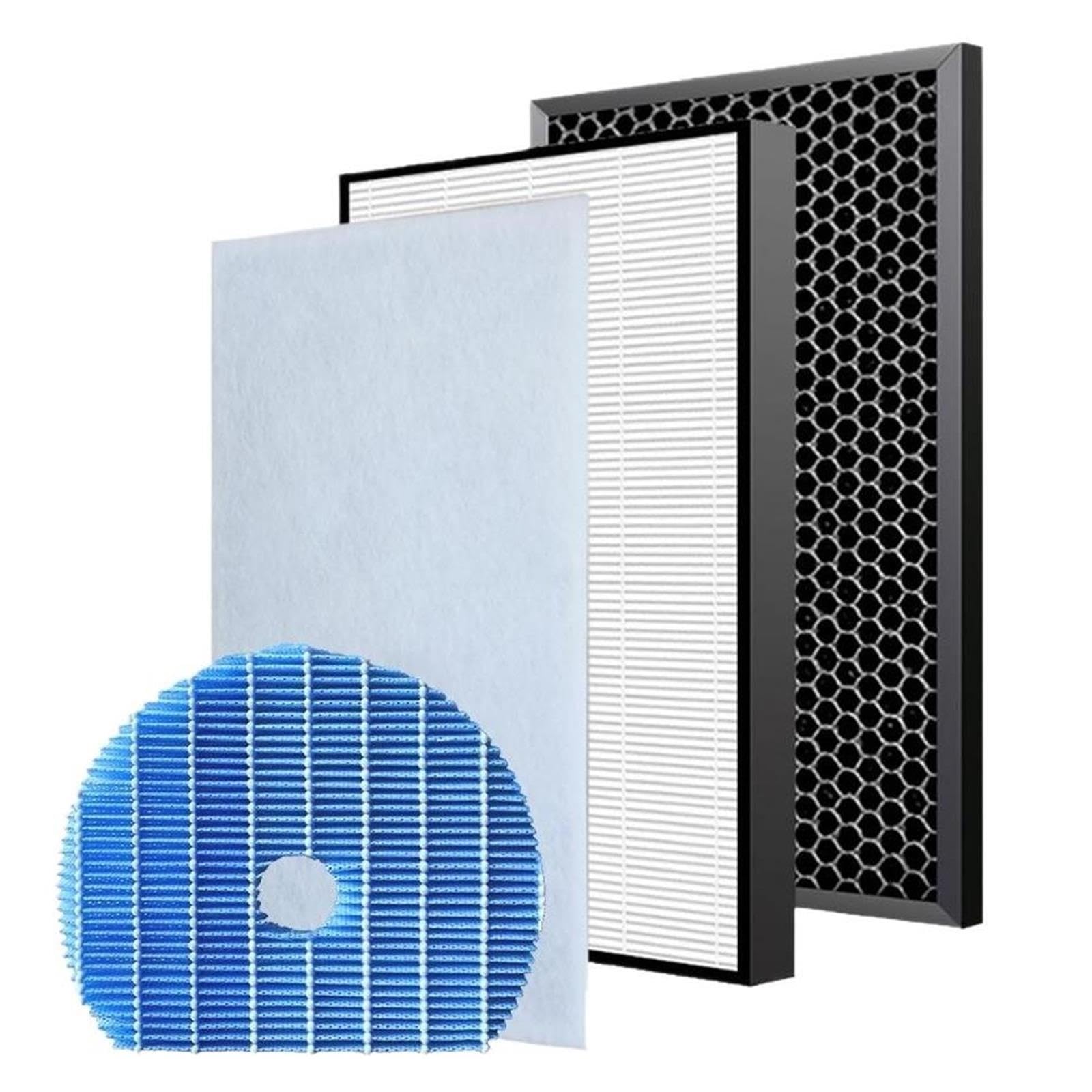 Reemplazo De Filtro H13 Y Filtro De Carbón Compatible With Sharp KC-G60SA KC-G60SA-W Purificador De Aire(1 SET and Humidifier)