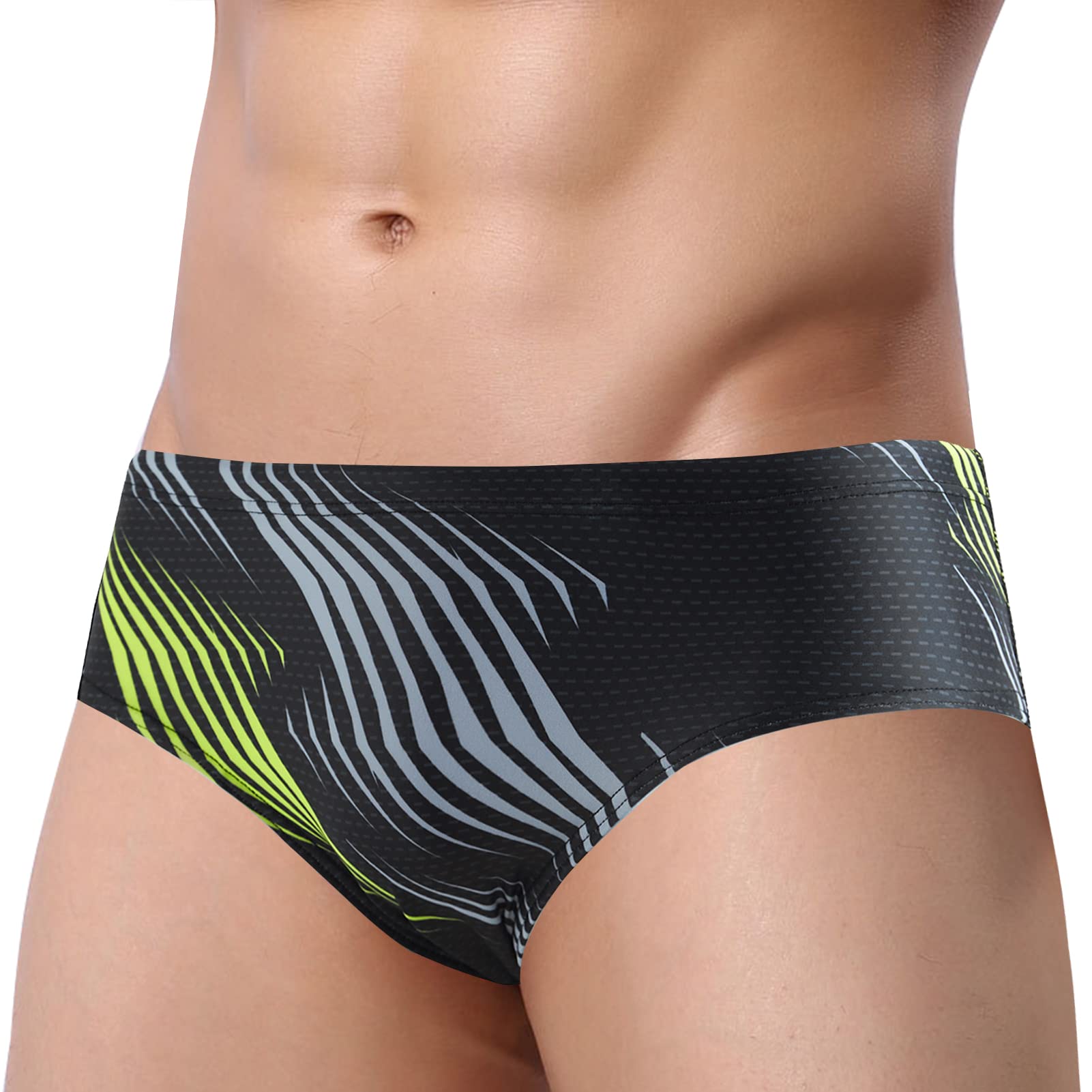 AIEOE Herren Badeslip Männer Badehose Schnelltrocknende Schwimmhose Swim Trunks Bikini Swimwear